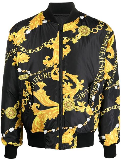 versace jeans jacket logo print|Versace Jeans couture tops.